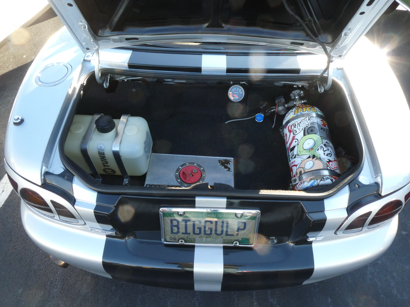 Massive nitrous bottle, fuel cell, and water-methanol injection supply